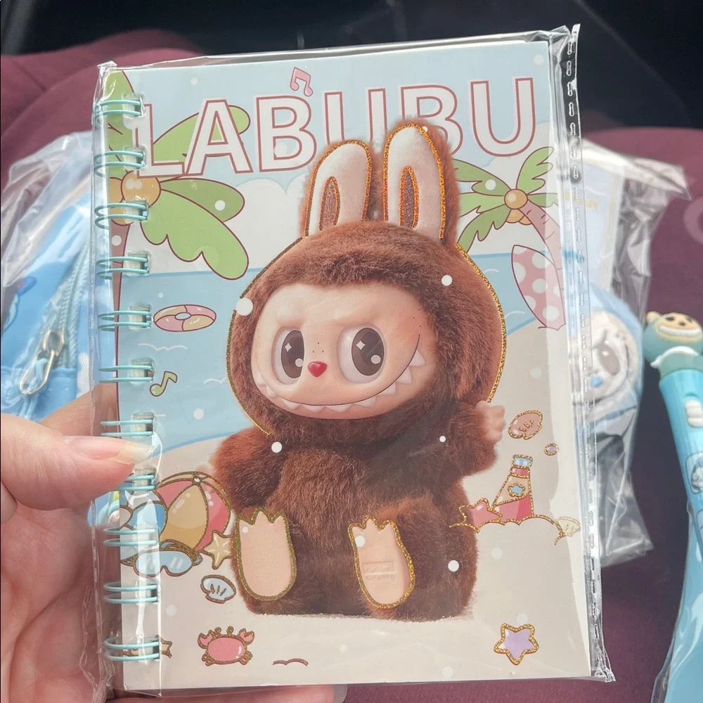Labubu gift bundle with crossbody bag light up pen notebook and more nwt